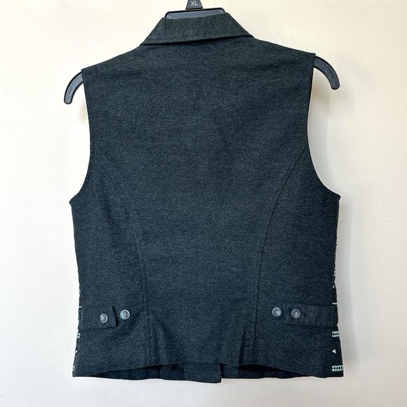 VTG Bushwacker Vest Womens Med Embroidered Christmas Holidays Snowflake - Picture 3 of 5